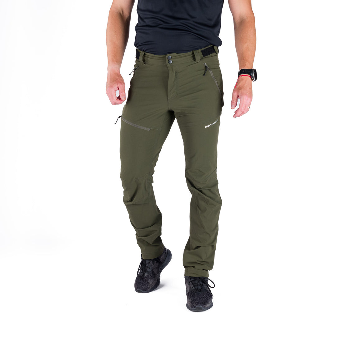 Men's trekking technical regular fit stretch trousers AURELIAN