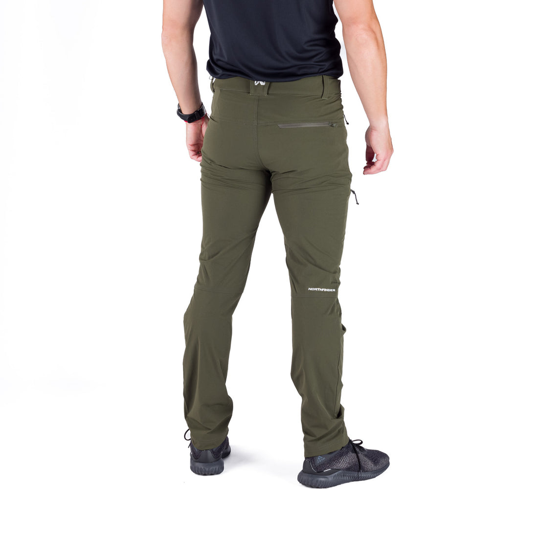 Men's trekking technical regular fit stretch trousers AURELIAN