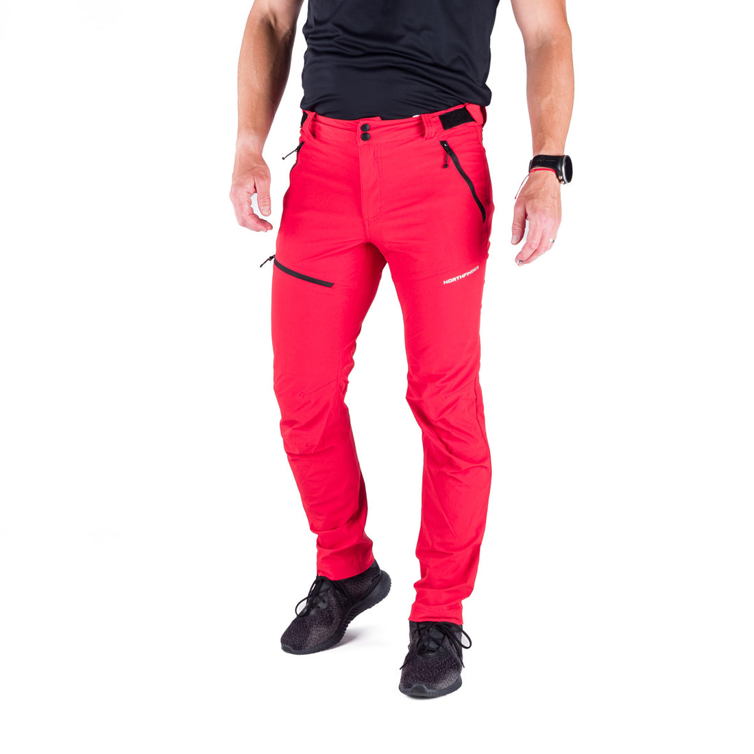 Men's trekking technical regular fit stretch trousers AURELIAN