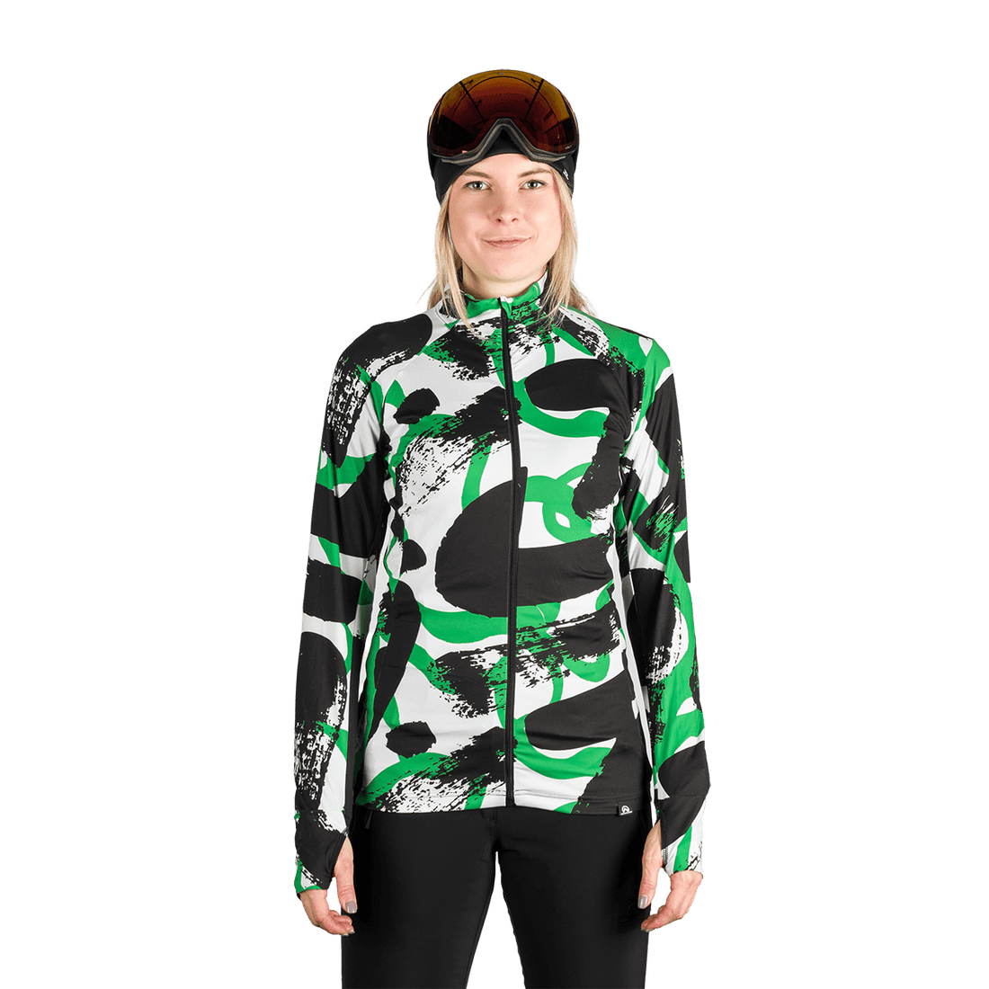 MI-4895SNW women's ski technical allover print sweater JAMIYA