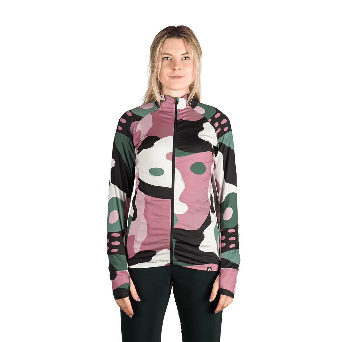 MI-4895SNW women's ski technical allover print sweater JAMIYA