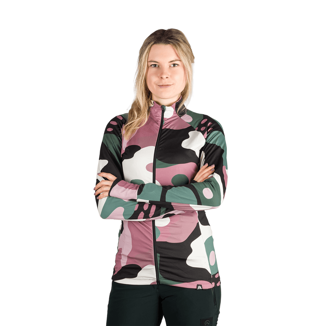 MI-4895SNW women's ski technical allover print sweater JAMIYA