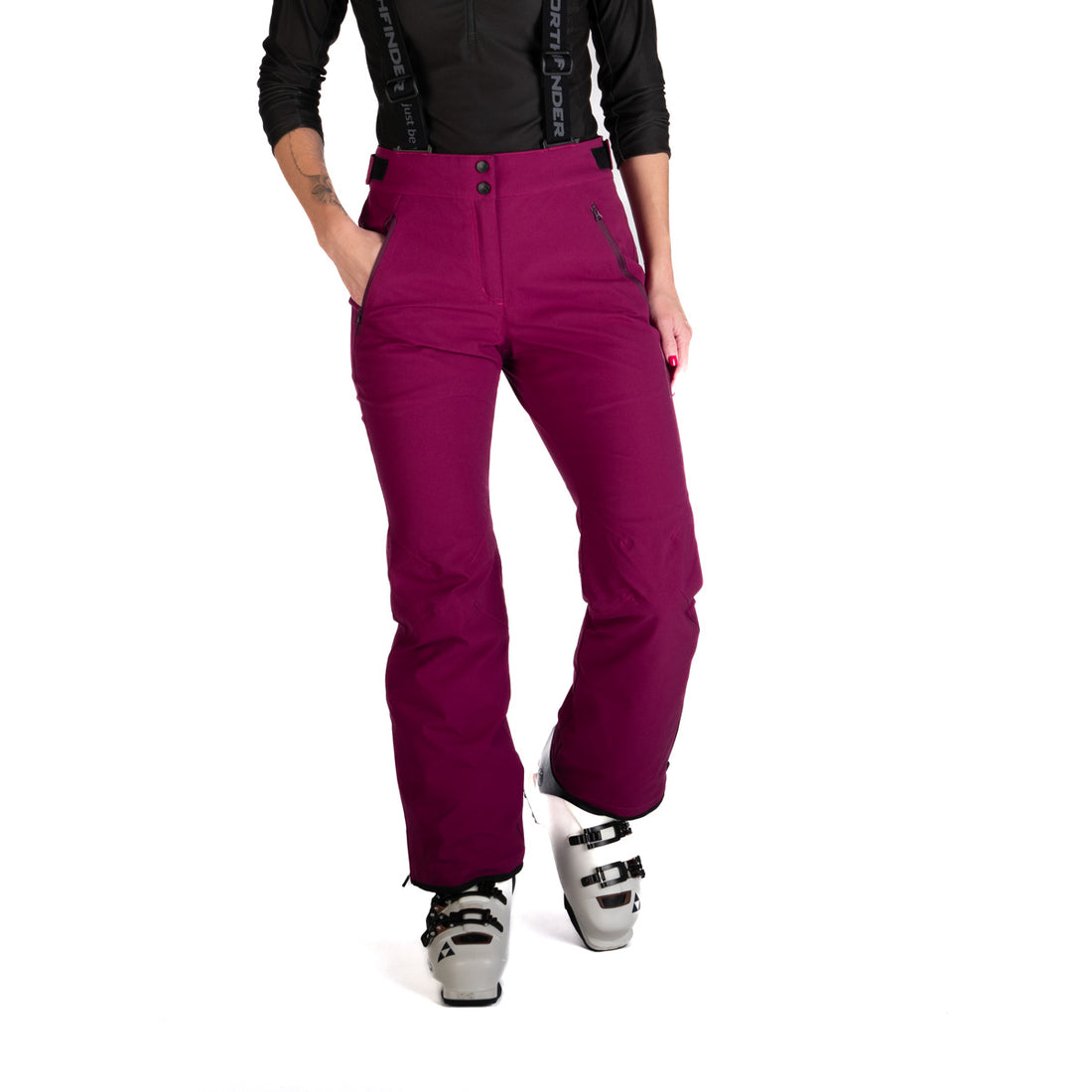 Women's comfortable ski pants with braces JODI