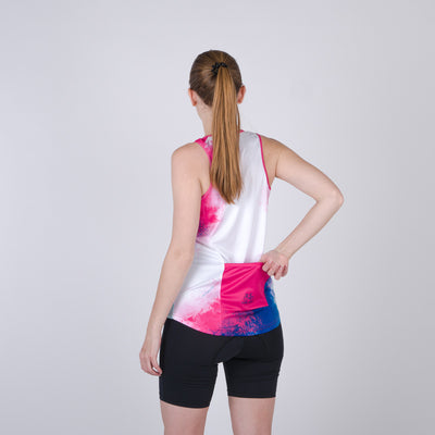Women's e-bike t-shirt tang with print DESMIRA