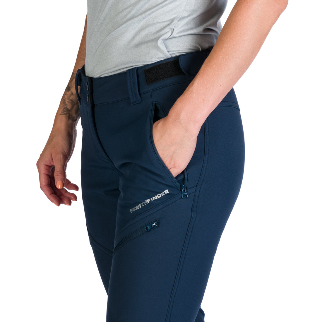 Women's elastic warmed softshell pants PLARET