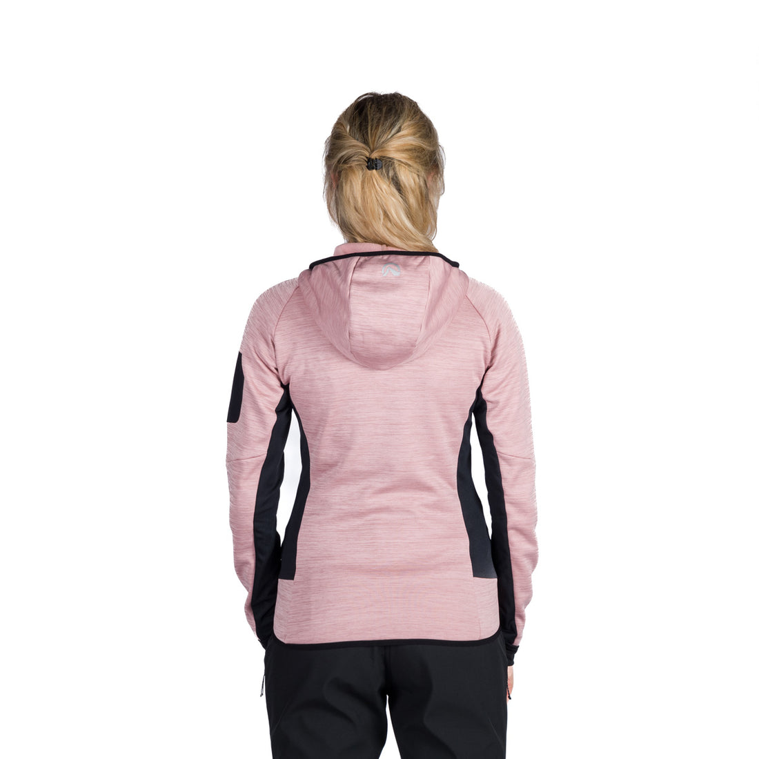  Women's fleece melange sweater with hood COLEEN
