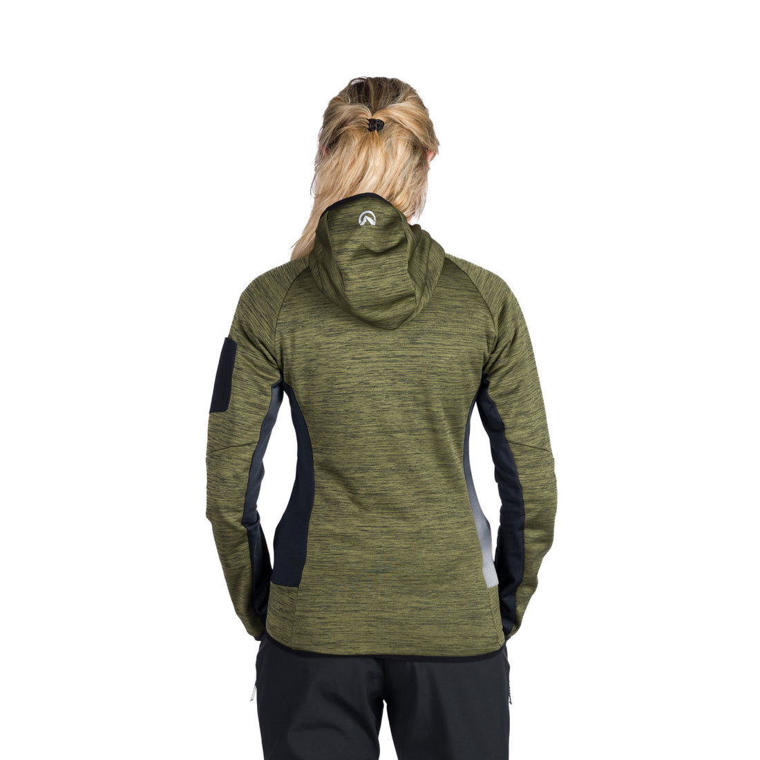  Women's fleece melange sweater with hood COLEEN