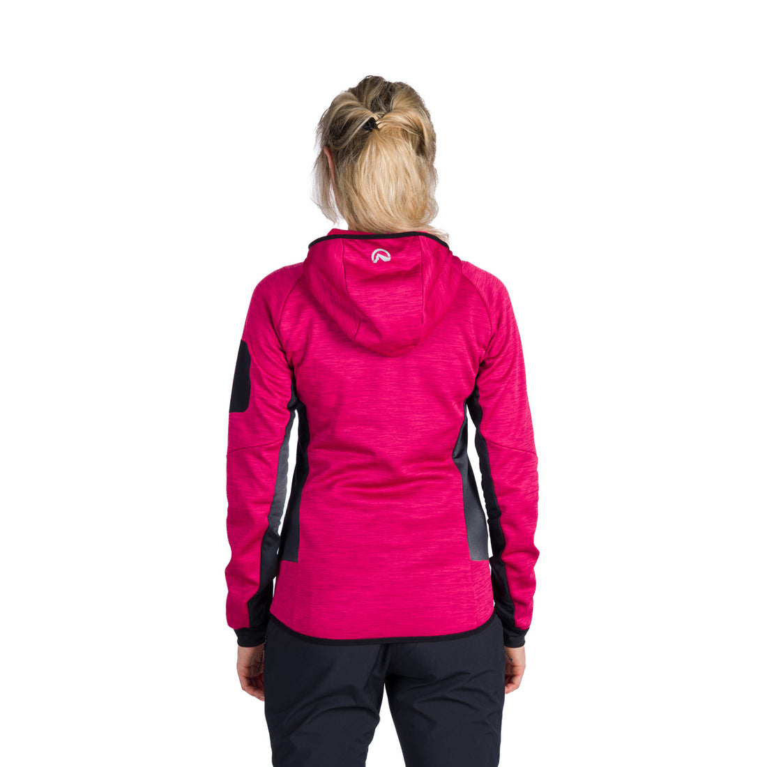  Women's fleece melange sweater with hood COLEEN