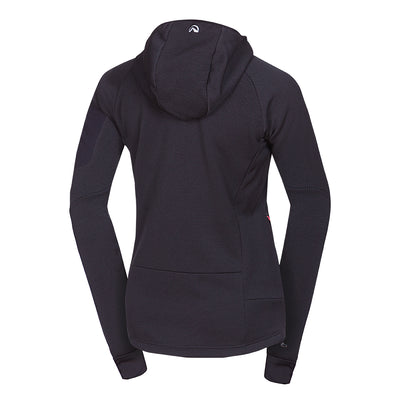  Women's fleece melange sweater with hood MARCELLA