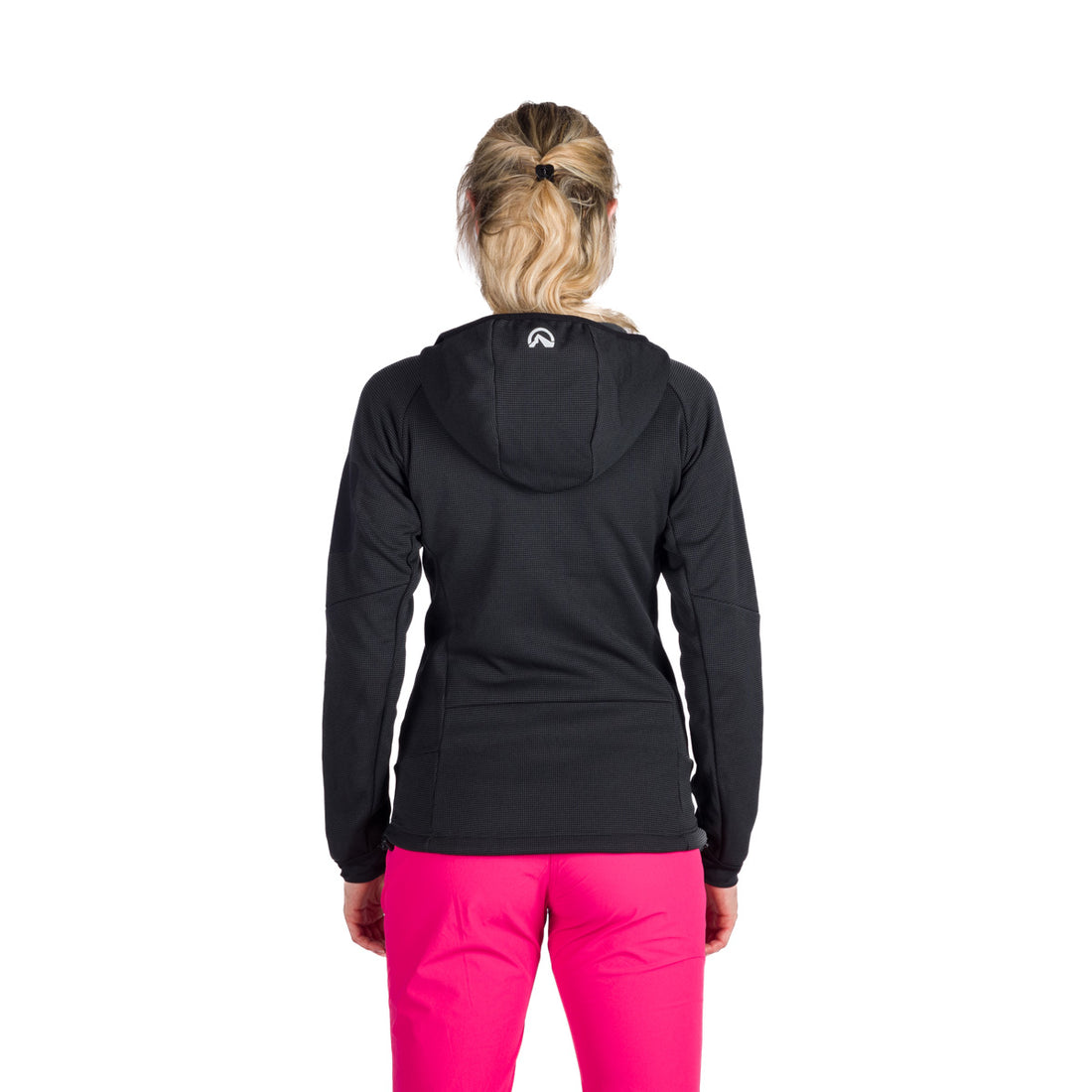  Women's fleece melange sweater with hood MARCELLA