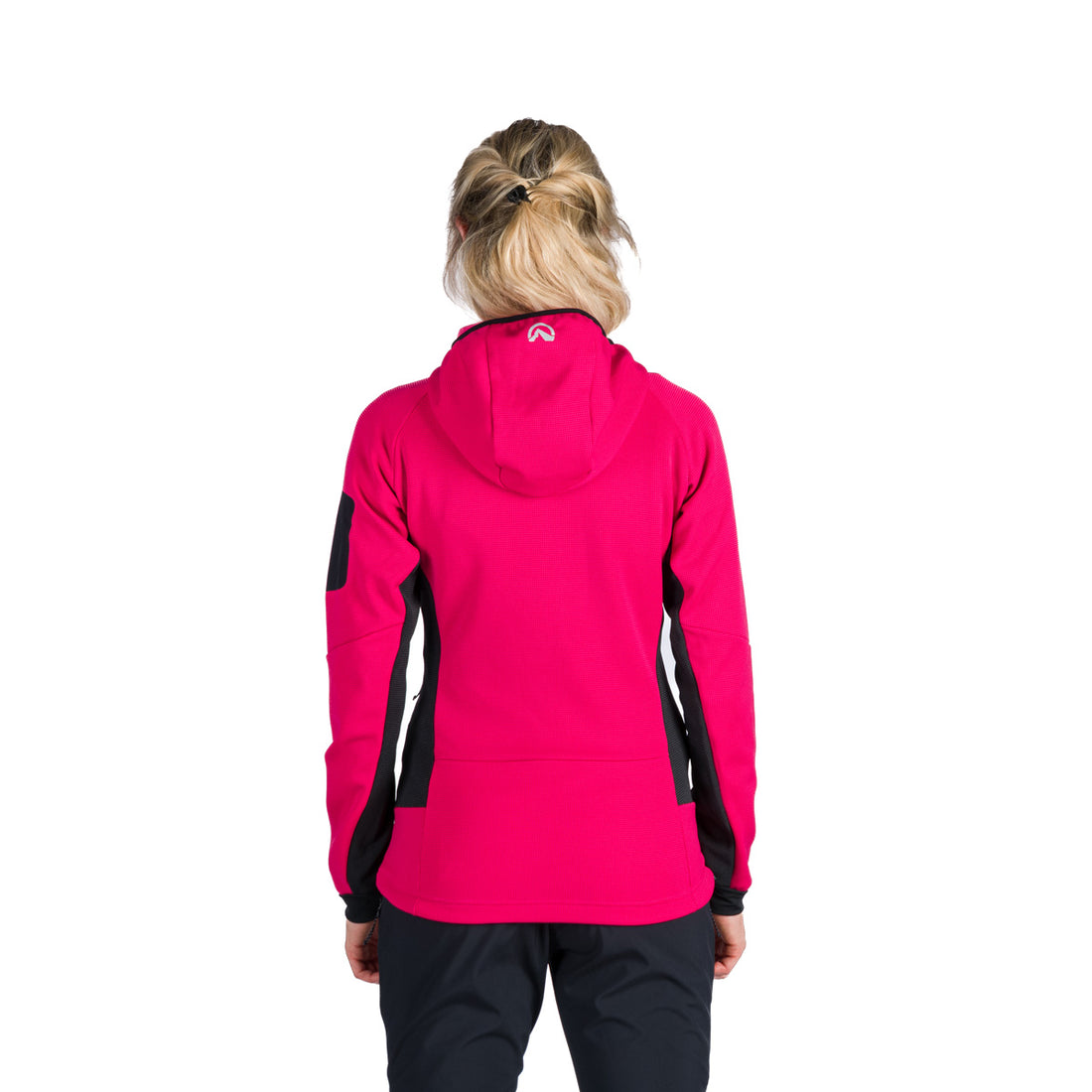  Women's fleece melange sweater with hood MARCELLA