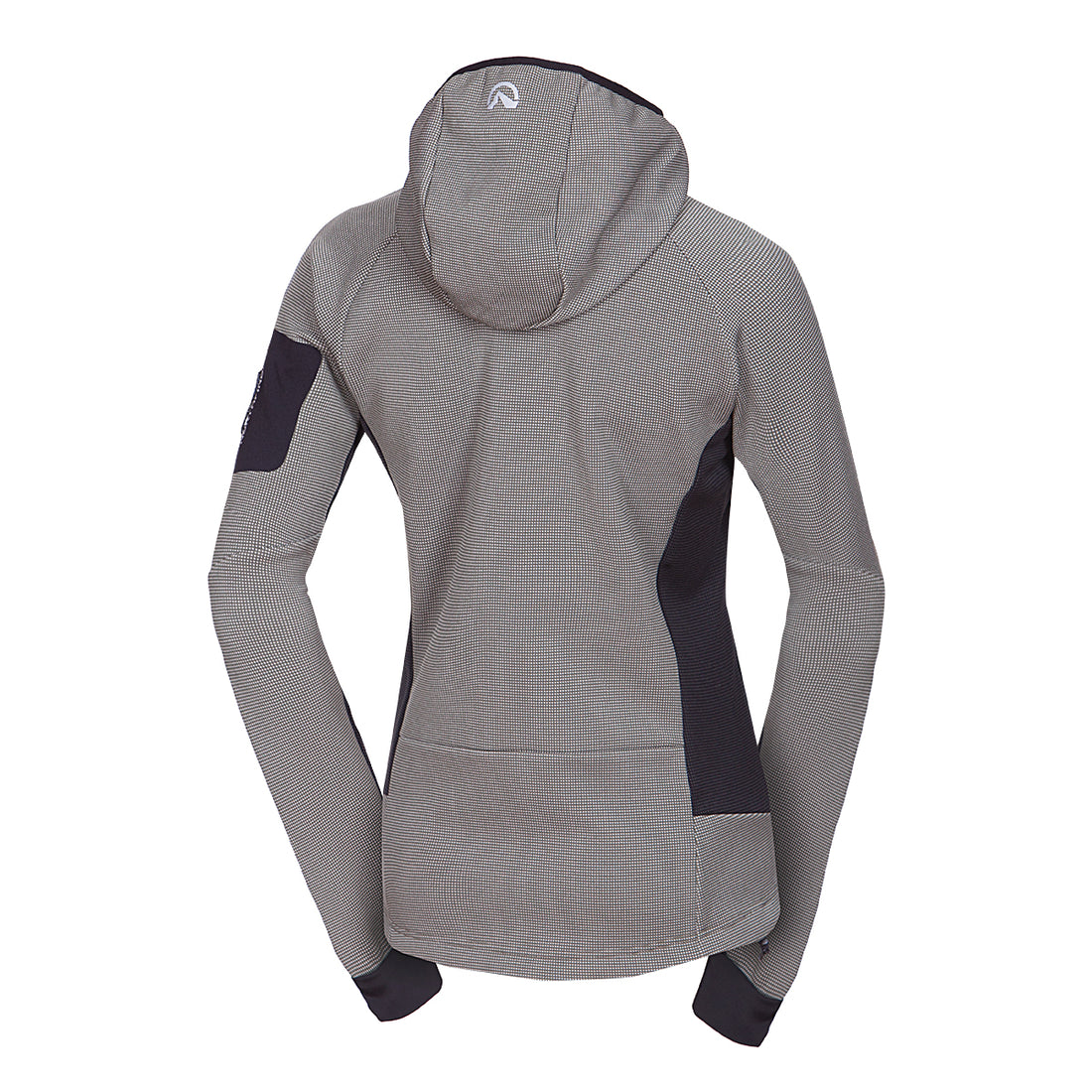  Women's fleece melange sweater with hood MARCELLA