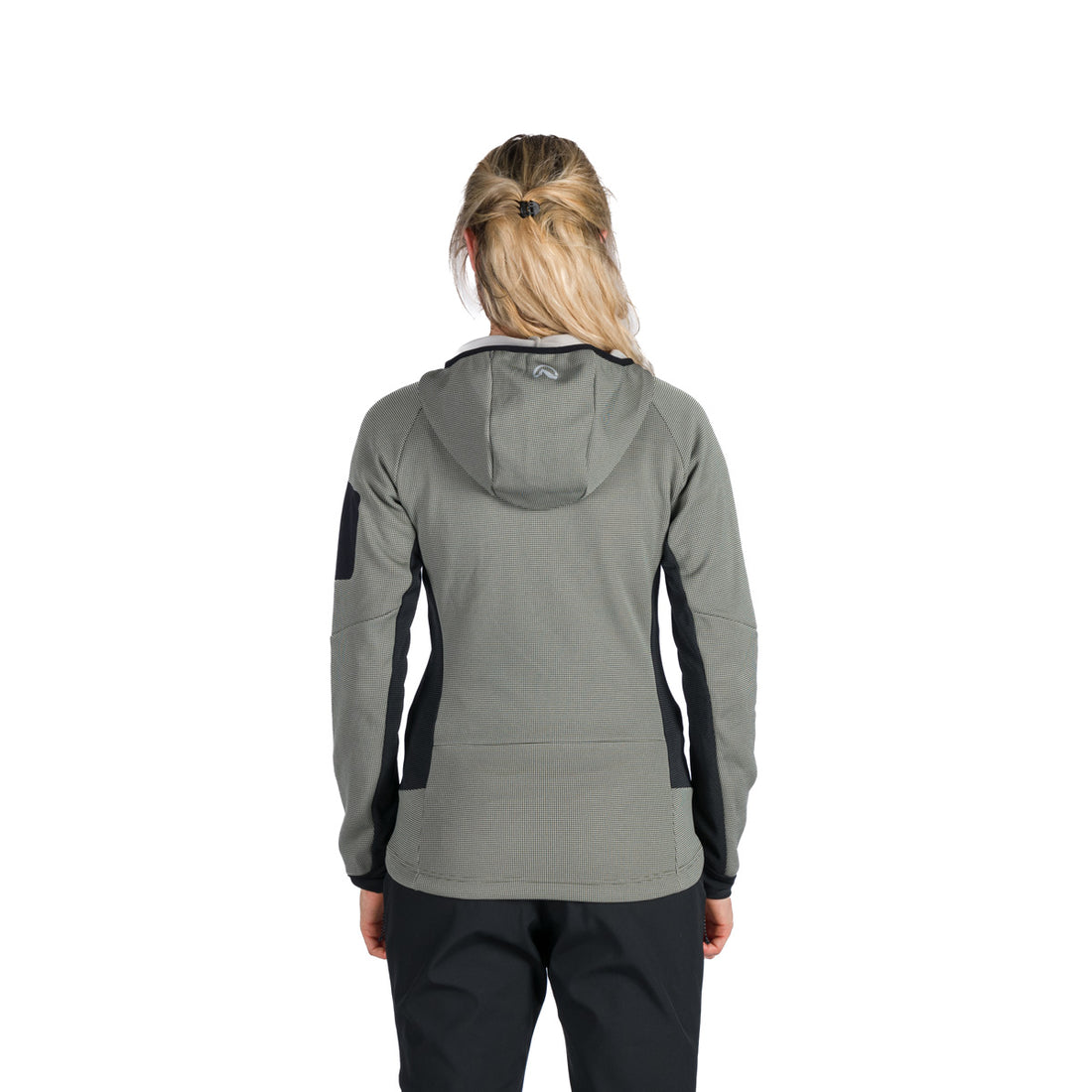  Women's fleece melange sweater with hood MARCELLA