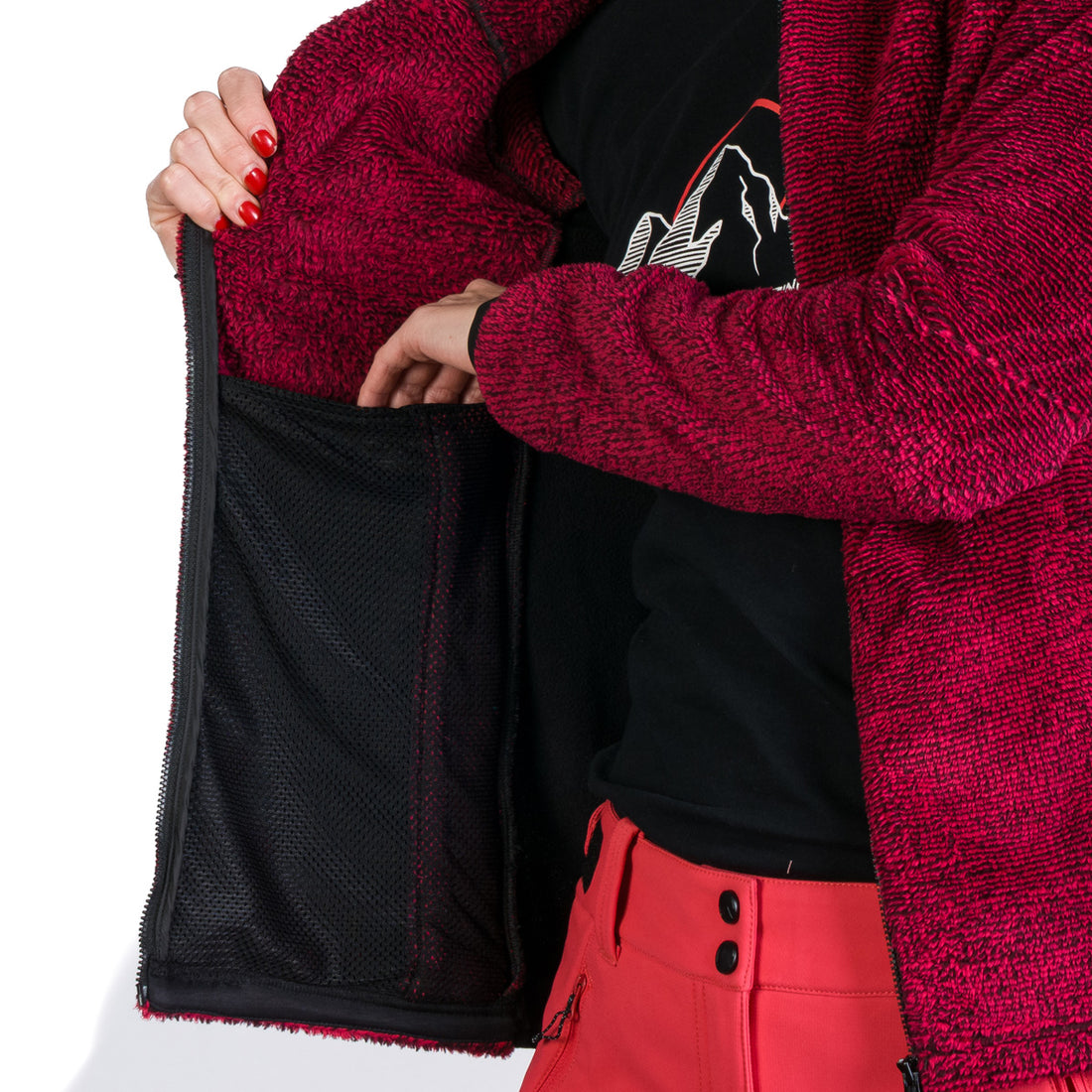 Women's fleece warm sweatshirt CARLENE