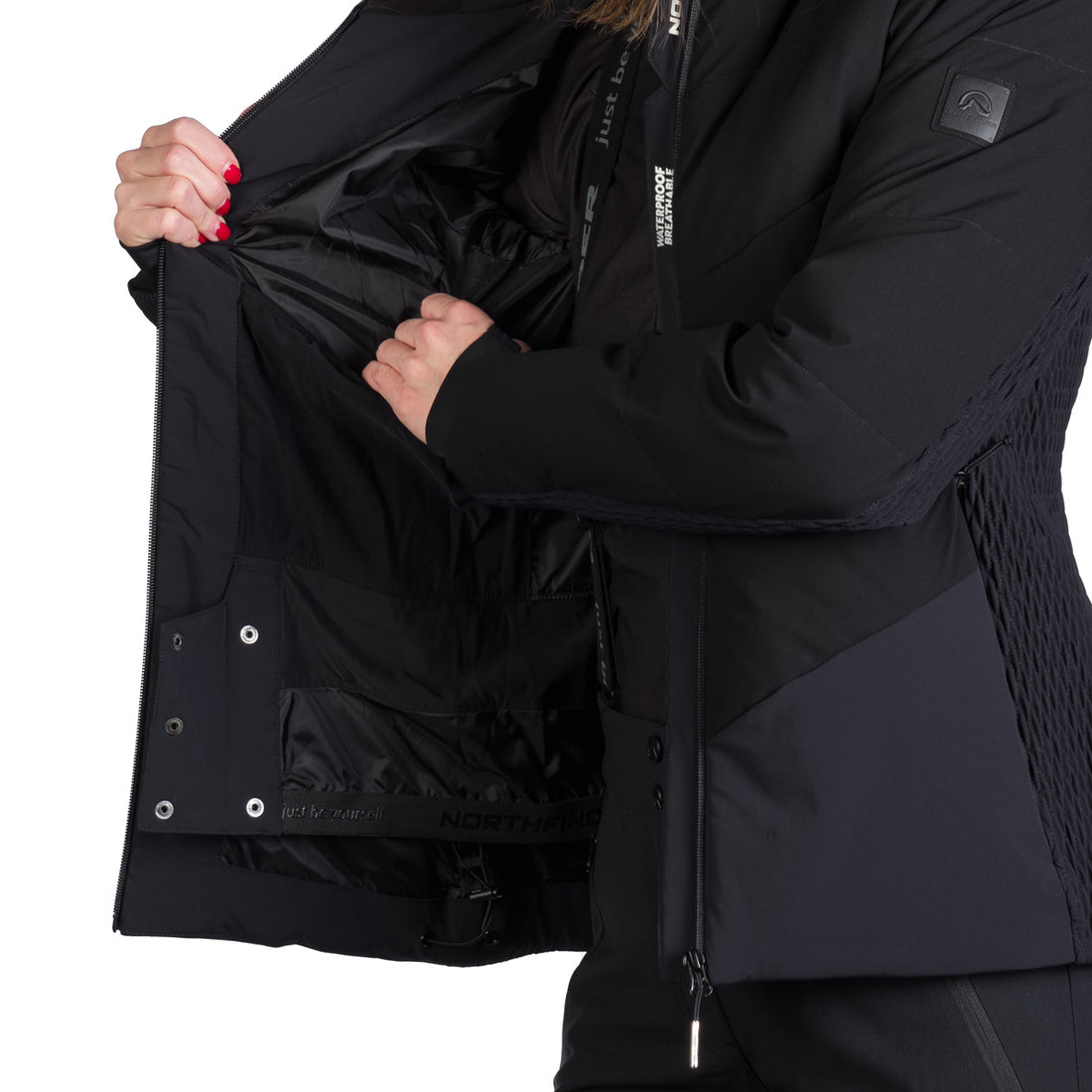 Women's fully printed insulated LIZ ski jacket