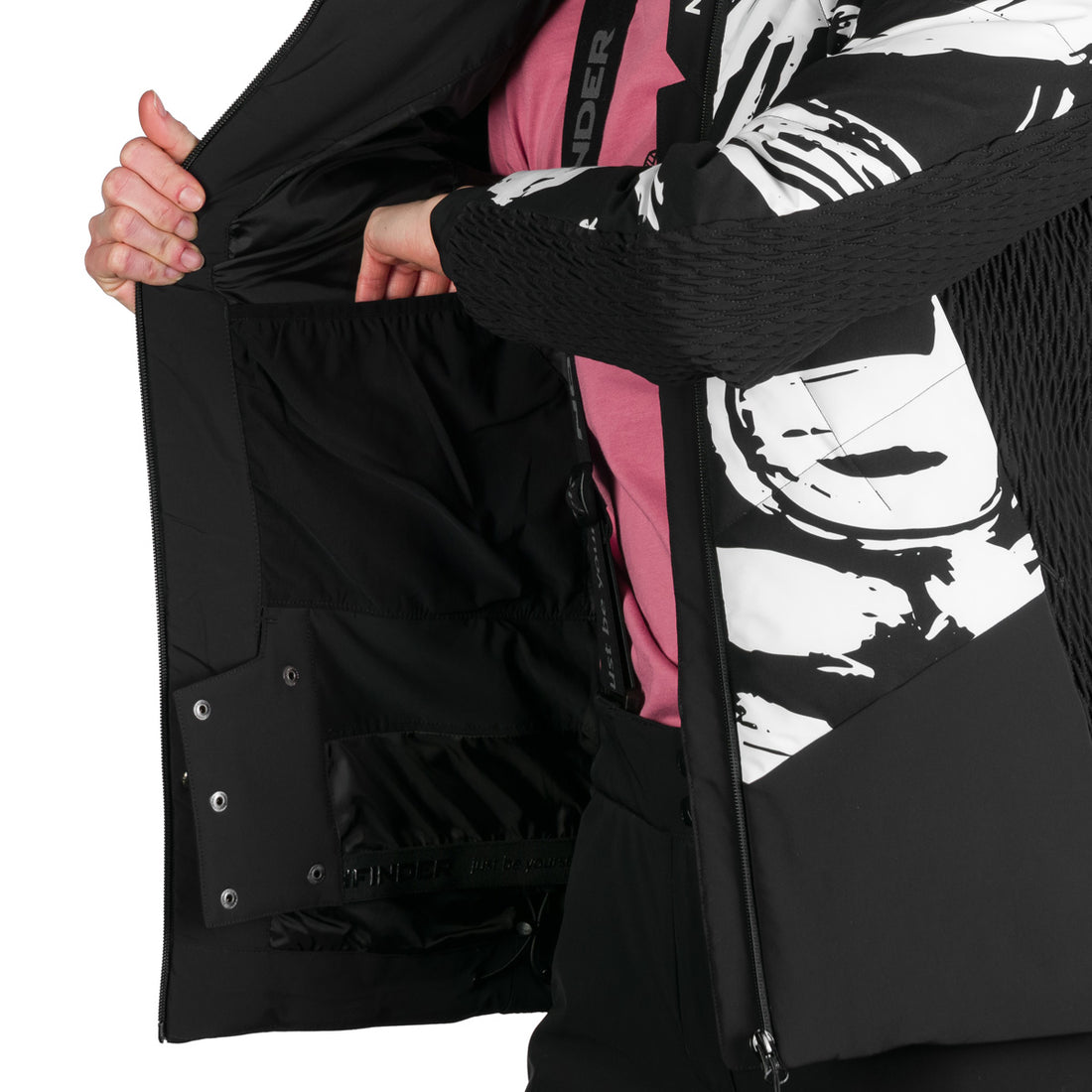 Women's fully printed insulated LIZ ski jacket