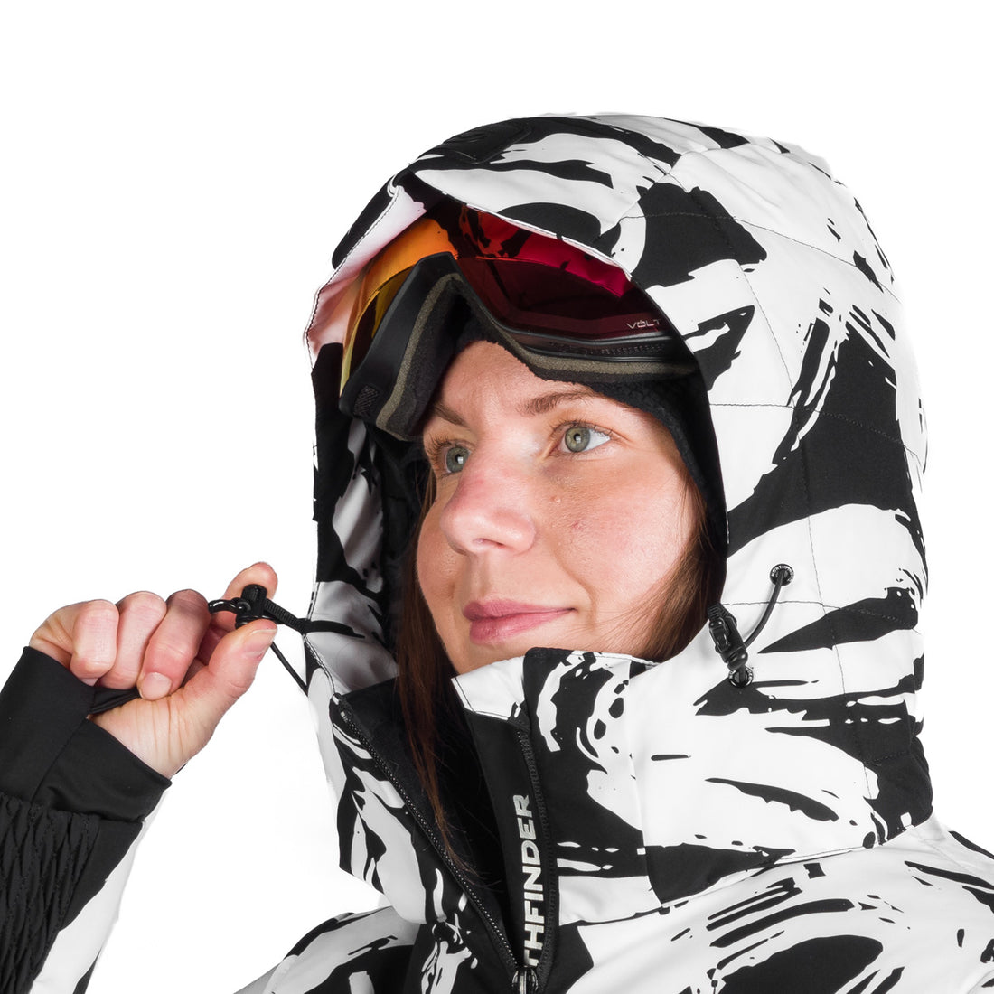 Women's fully printed insulated LIZ ski jacket