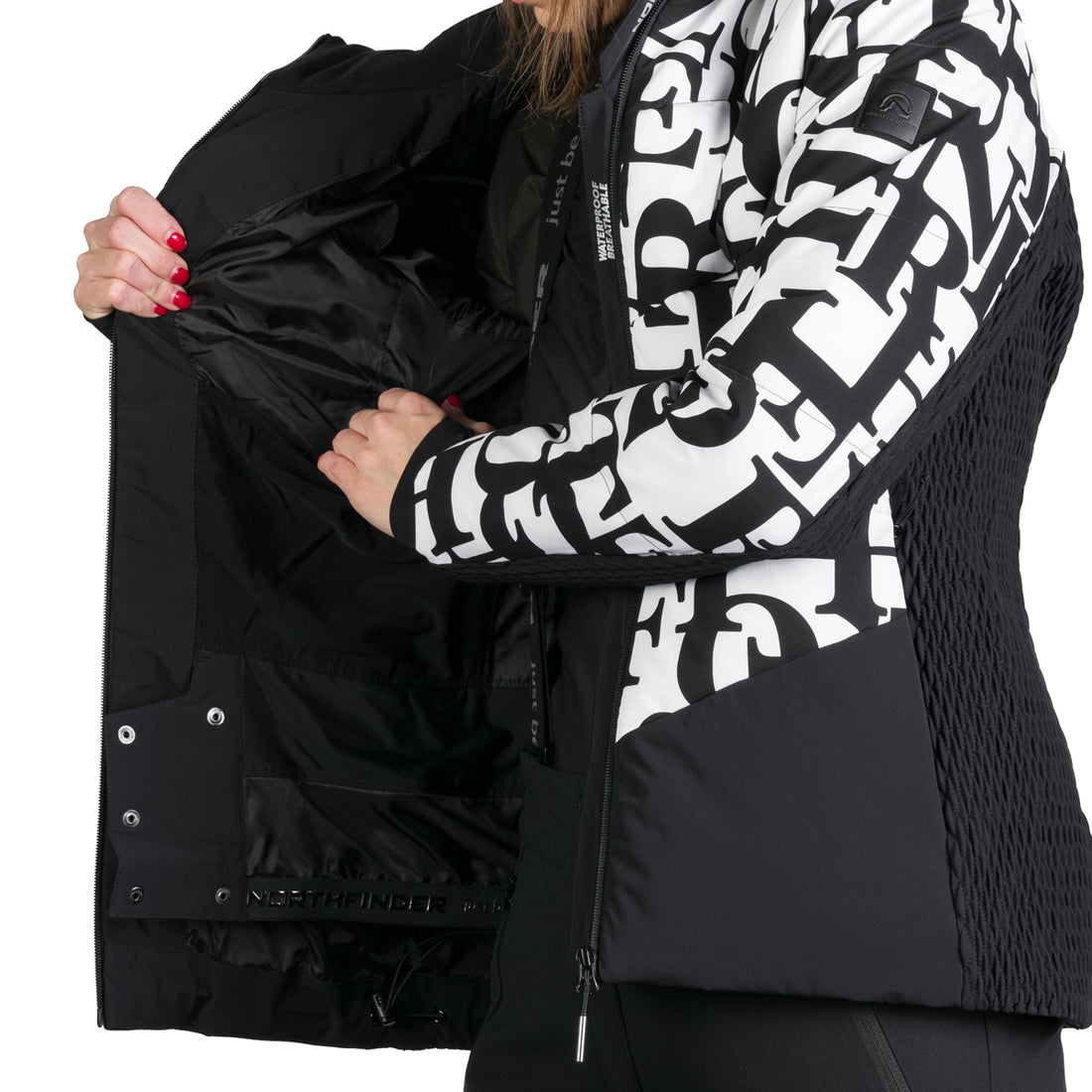 Women's fully printed insulated LIZ ski jacket