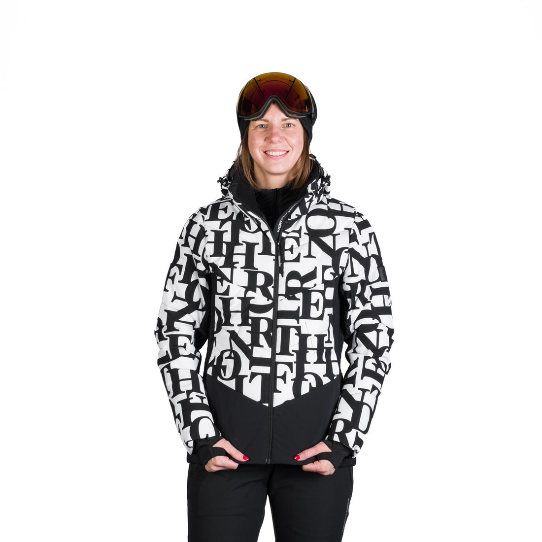 Women's fully printed insulated LIZ ski jacket
