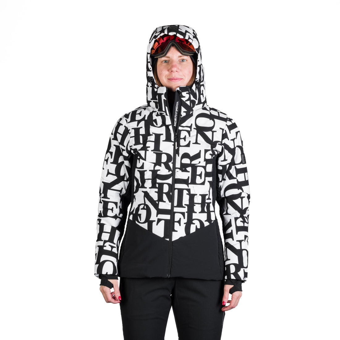 Women's fully printed insulated LIZ ski jacket