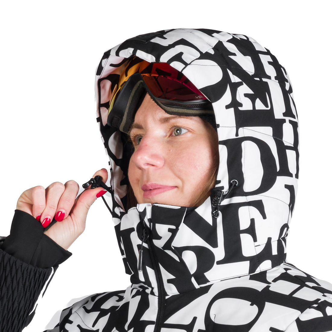 Women's fully printed insulated LIZ ski jacket
