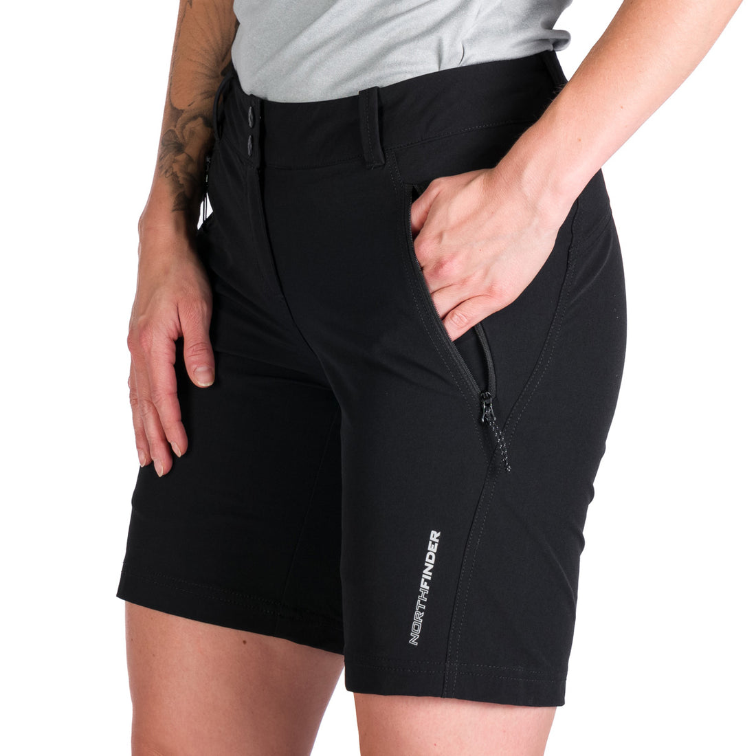 Women's hiking elastic light shorts GLENDA