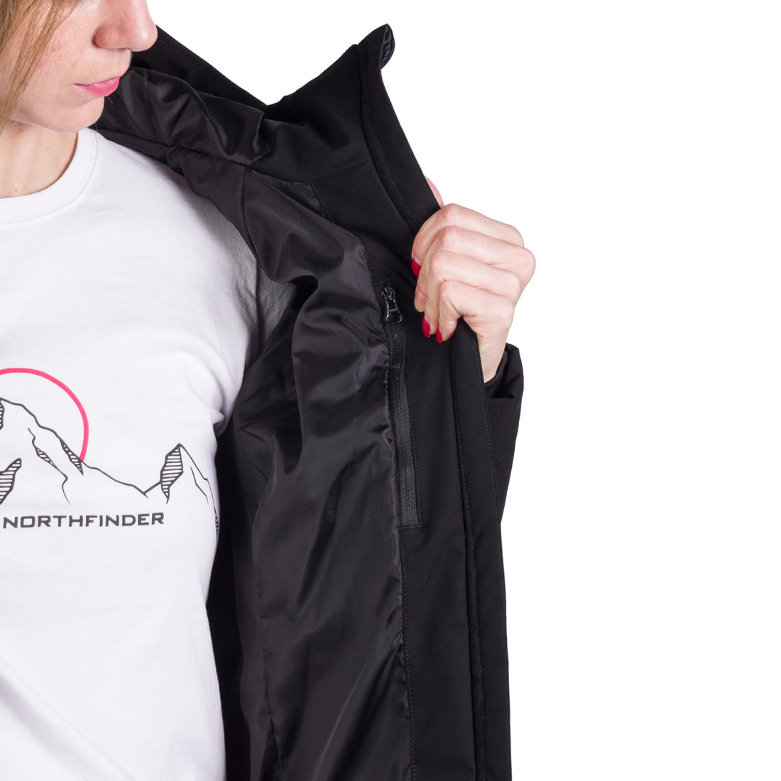 Women's hiking hybrid jacket with DEANNE softshell