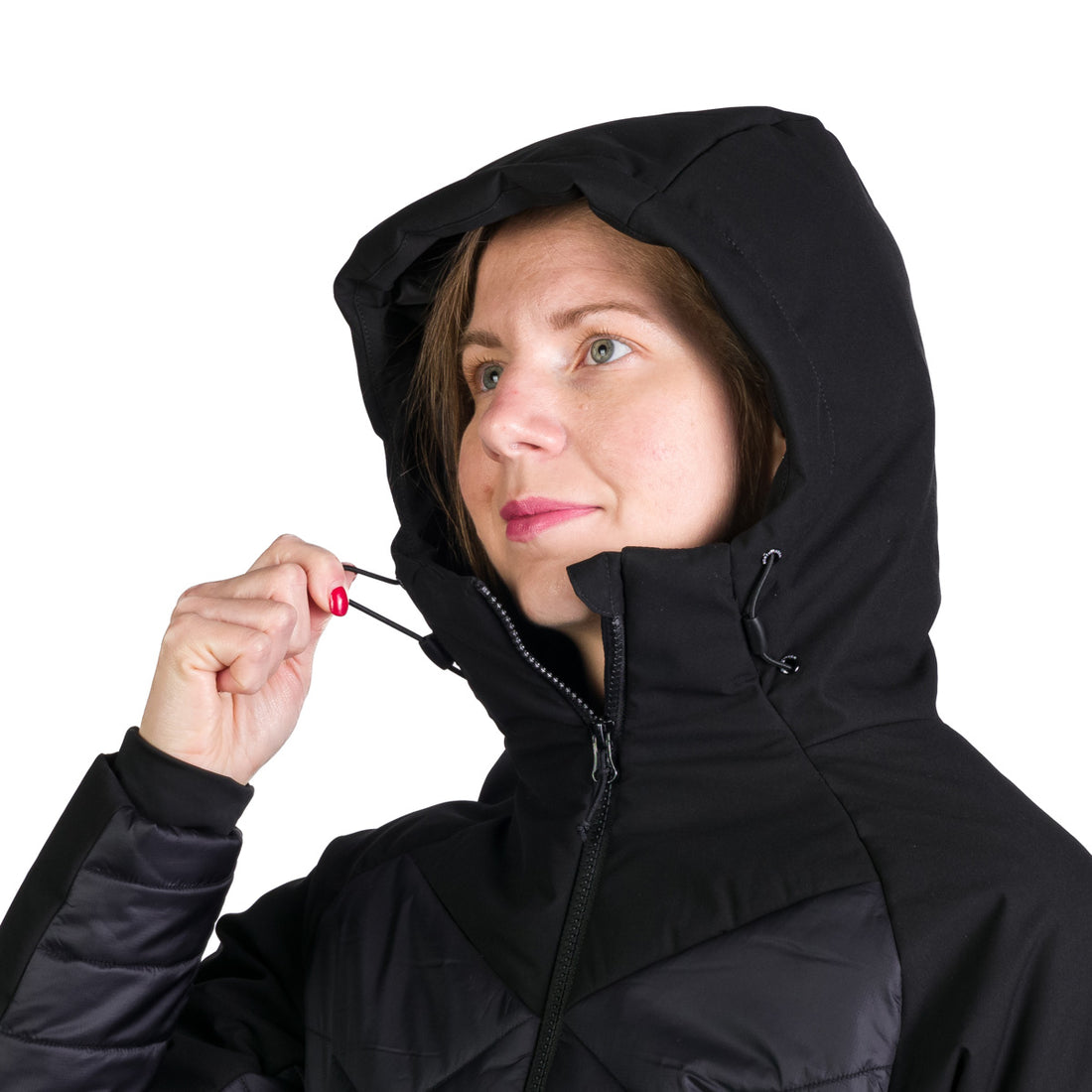 Women's hiking hybrid jacket with DEANNE softshell