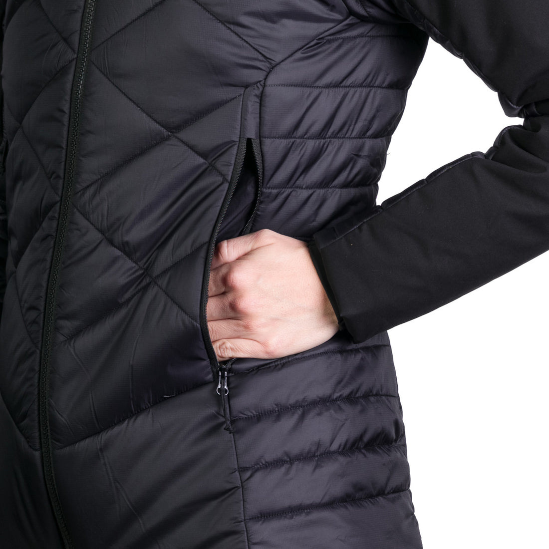 Women's hiking hybrid jacket with DEANNE softshell