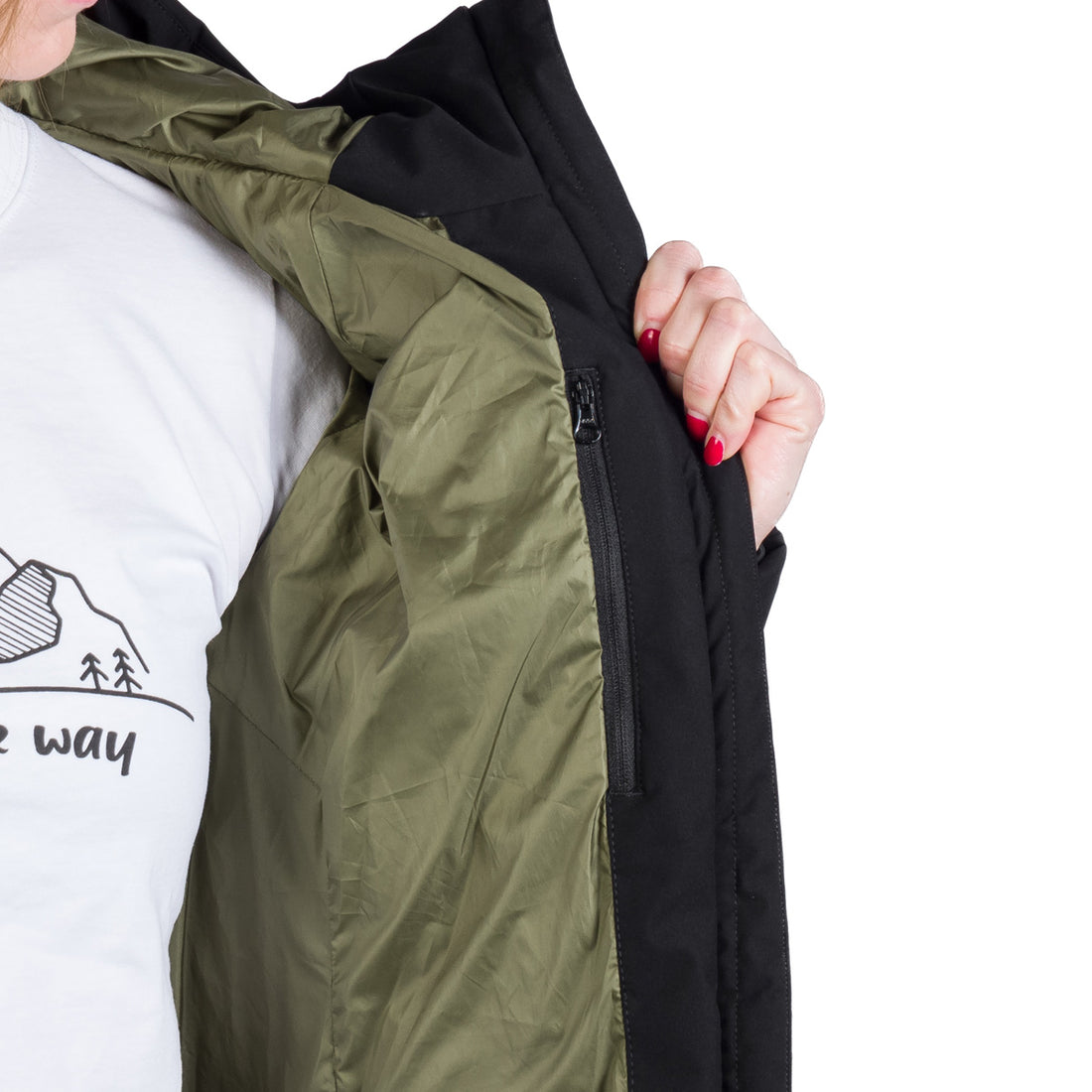 Women's hiking hybrid jacket with DEANNE softshell