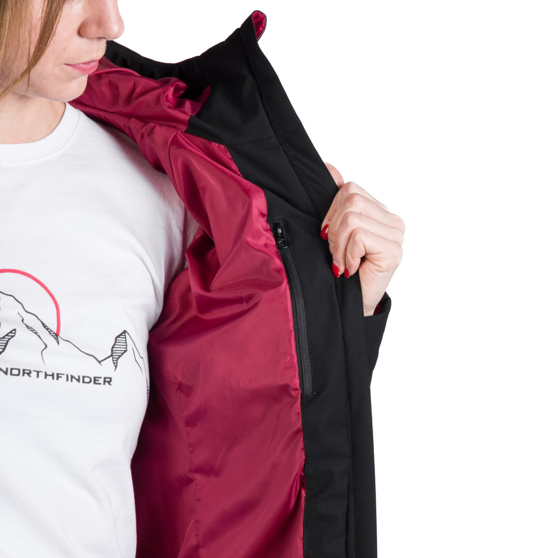 Women's hiking hybrid jacket with DEANNE softshell