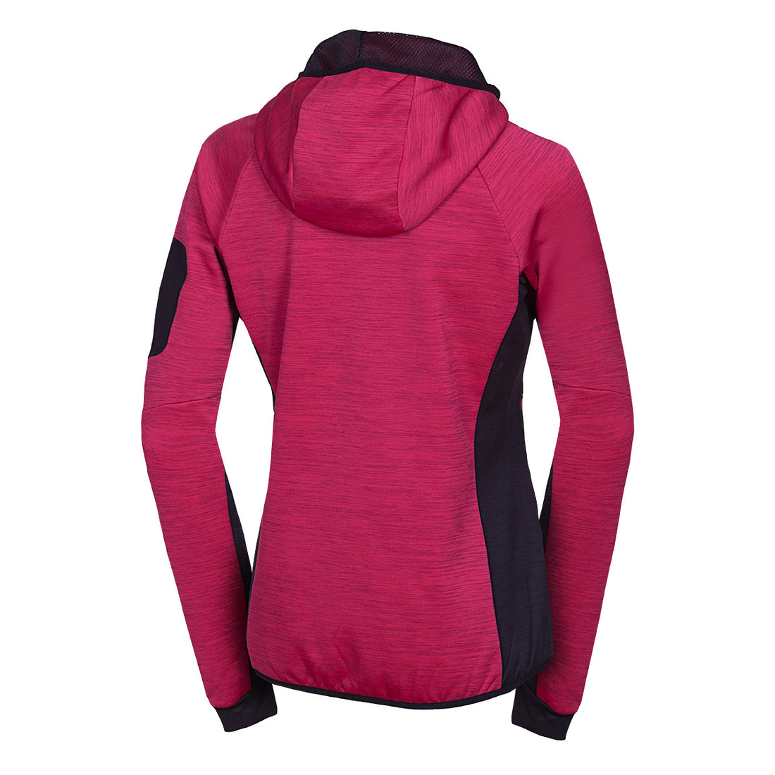 Women's hiking sweatshirt made of melange fleece with a JONI hood