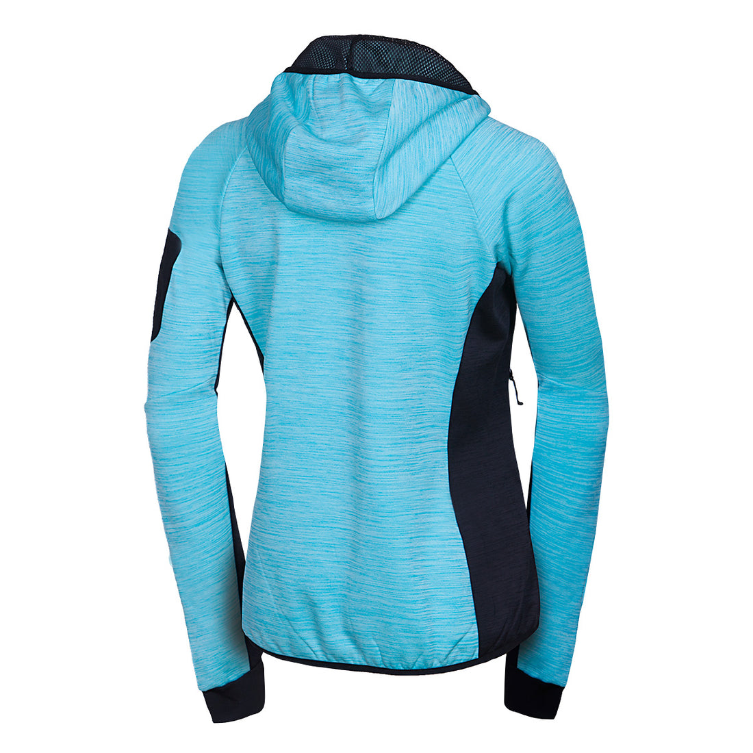 Women's hiking sweatshirt made of melange fleece with a JONI hood