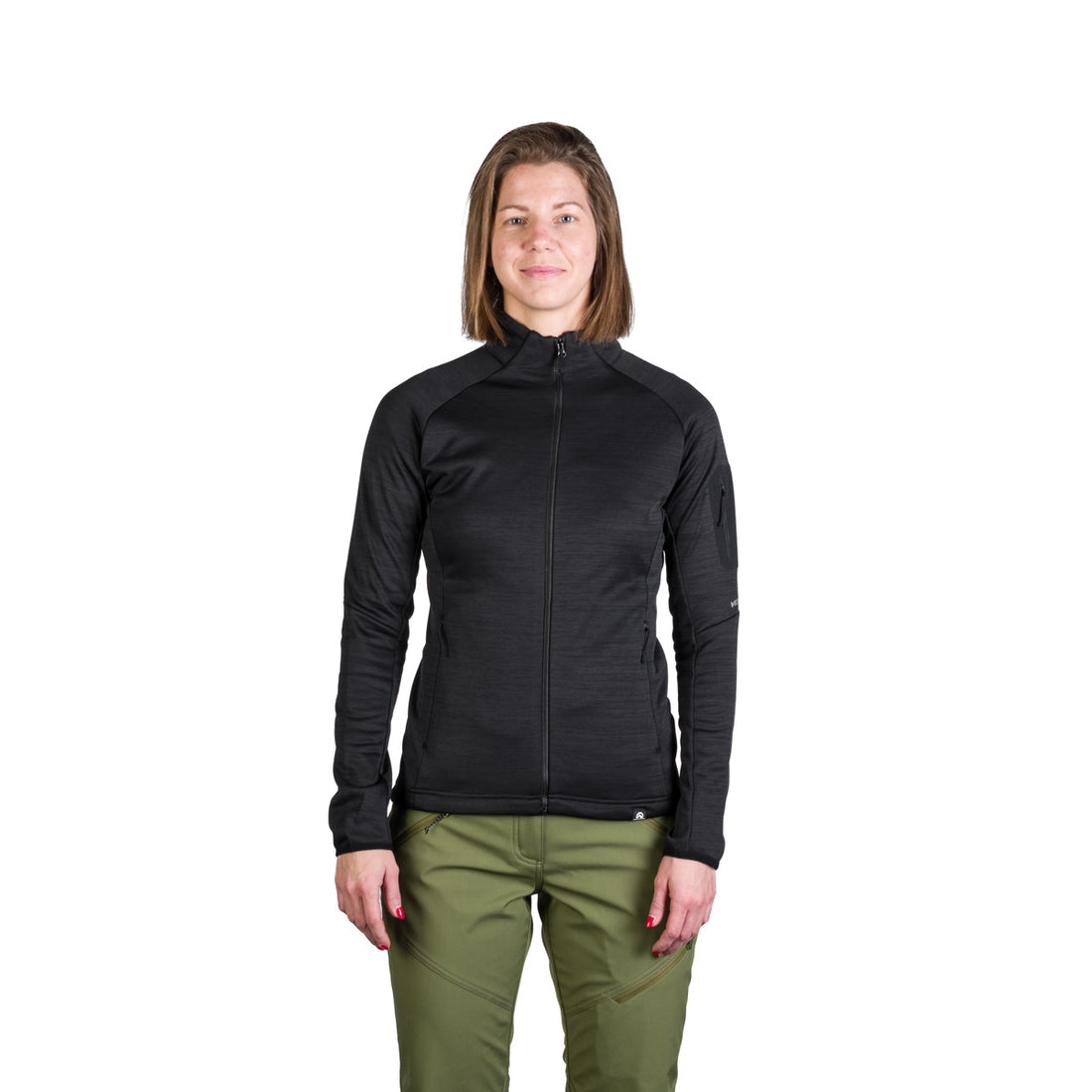 Women's hiking sweatshirt made of melange TAMARA fleece