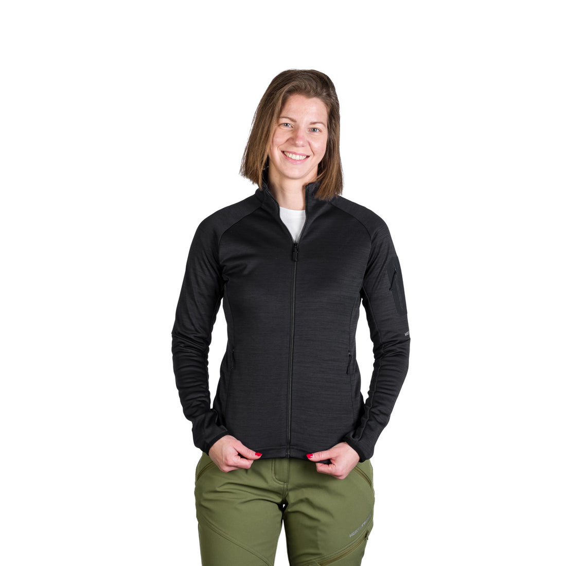 Women's hiking sweatshirt made of melange TAMARA fleece