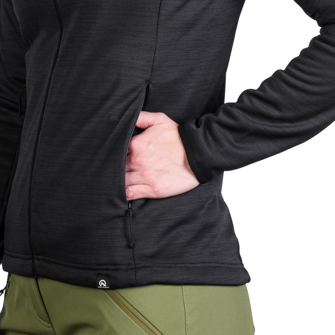 Women's hiking sweatshirt made of melange TAMARA fleece
