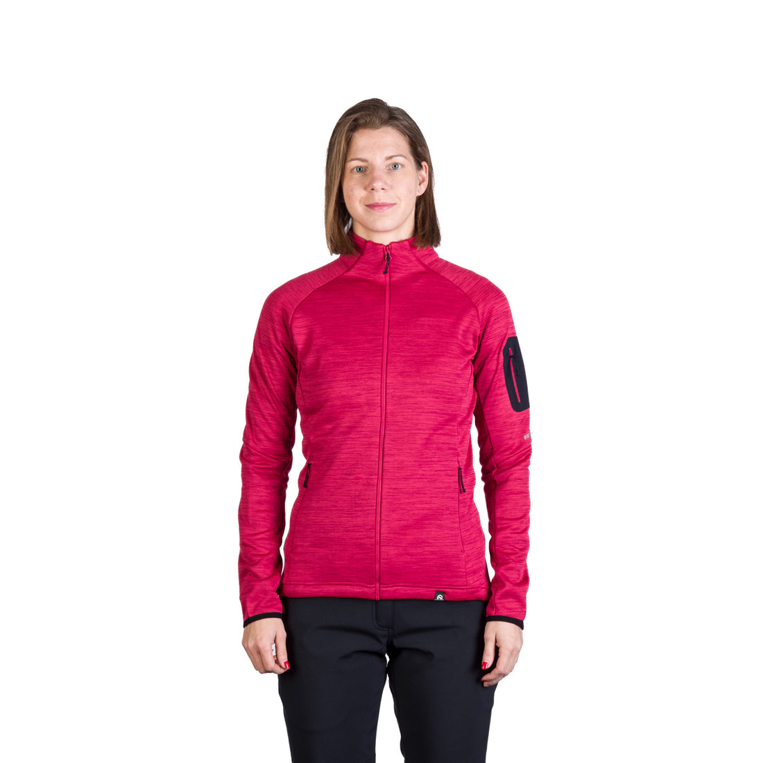 Women's hiking sweatshirt made of melange TAMARA fleece