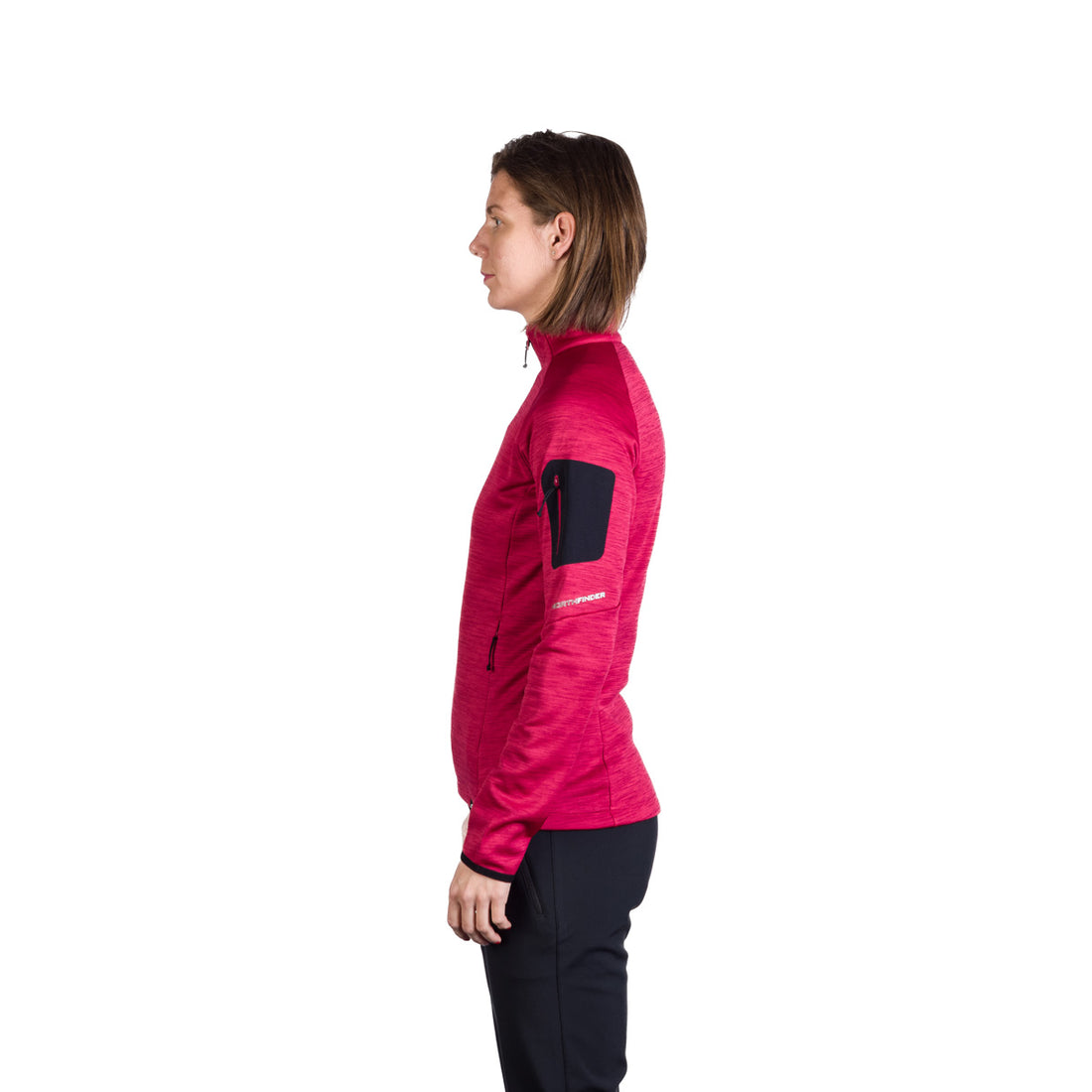Women's hiking sweatshirt made of melange TAMARA fleece