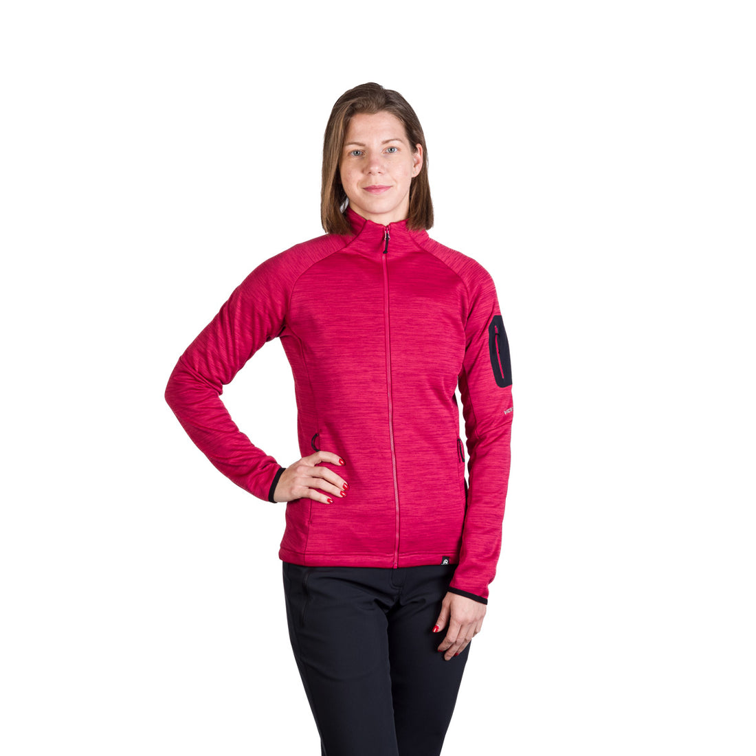 Women's hiking sweatshirt made of melange TAMARA fleece
