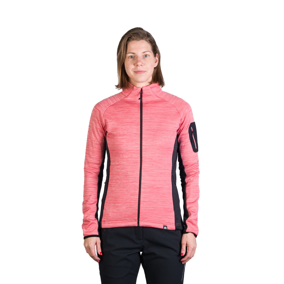 Women's hiking sweatshirt made of melange TAMARA fleece