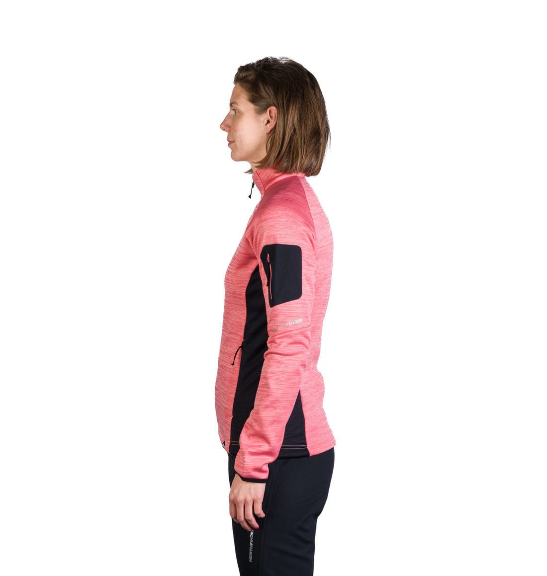 Women's hiking sweatshirt made of melange TAMARA fleece