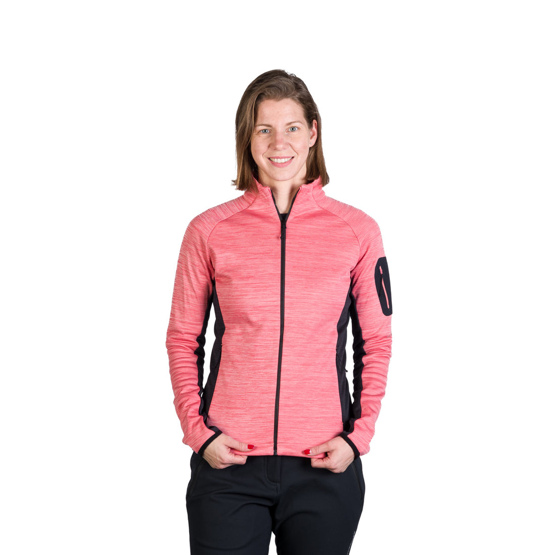 Women's hiking sweatshirt made of melange TAMARA fleece