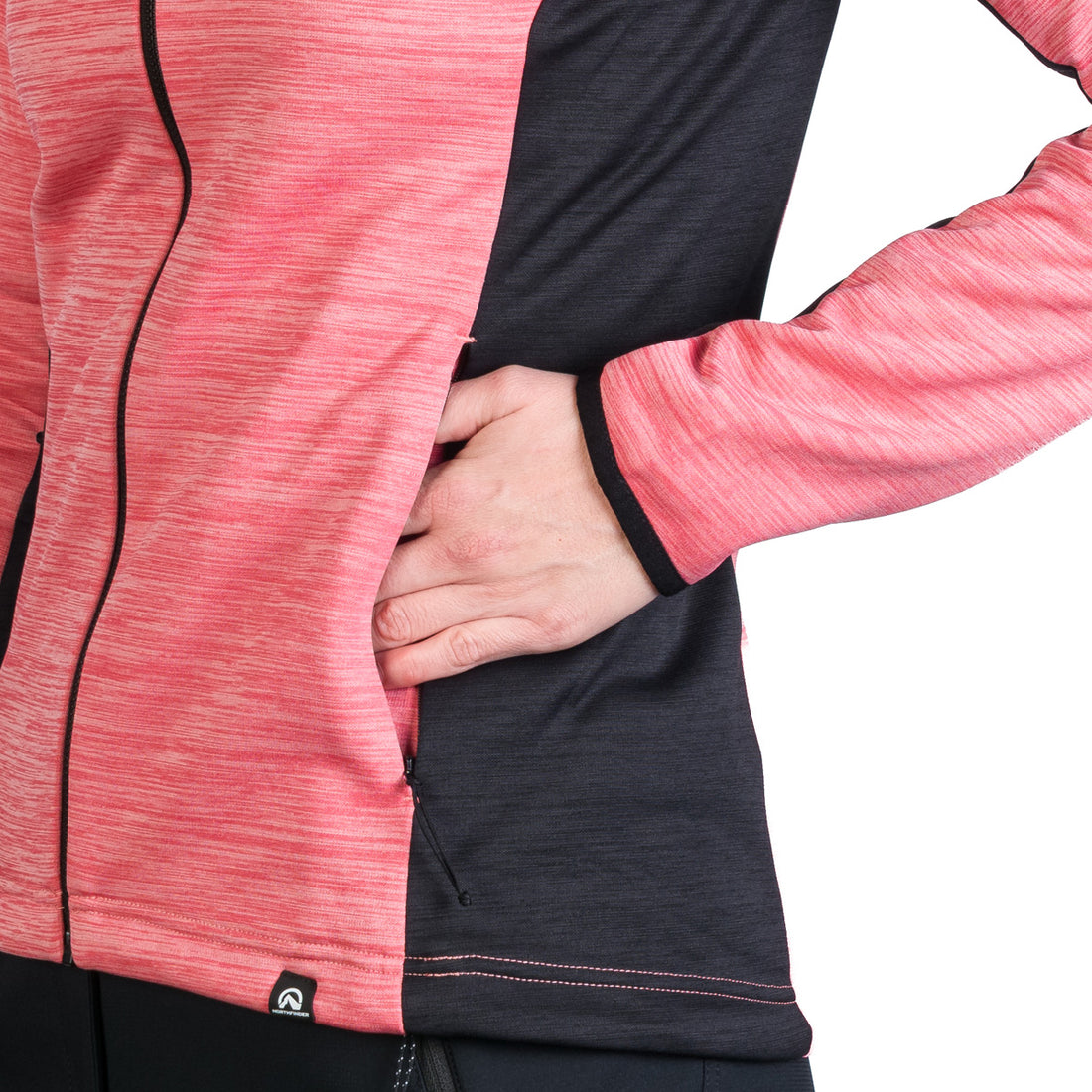 Women's hiking sweatshirt made of melange TAMARA fleece