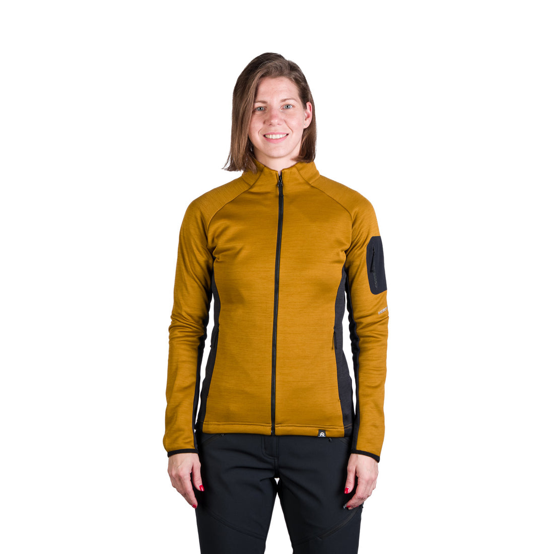 Women's hiking sweatshirt made of melange TAMARA fleece