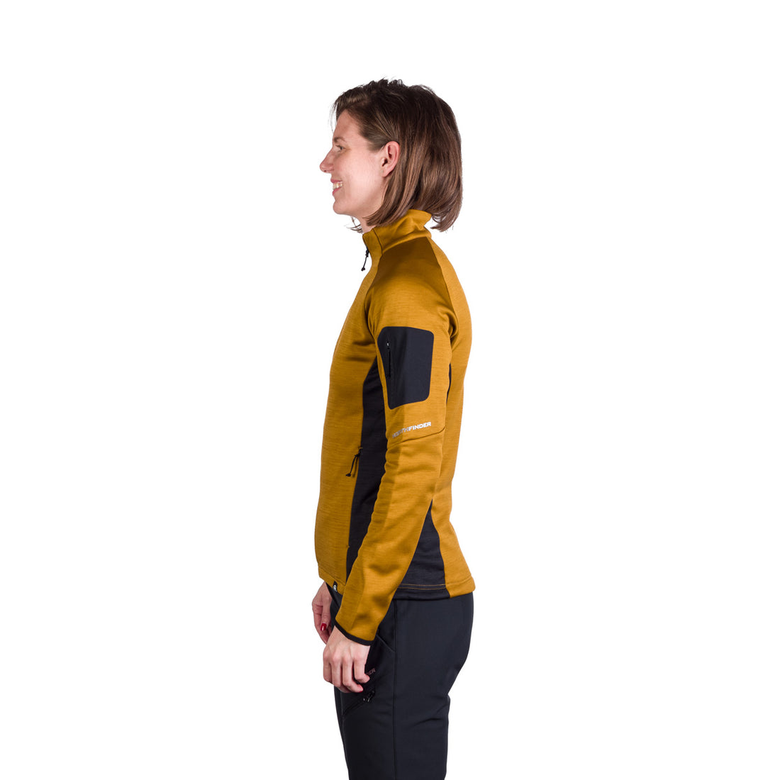 Women's hiking sweatshirt made of melange TAMARA fleece