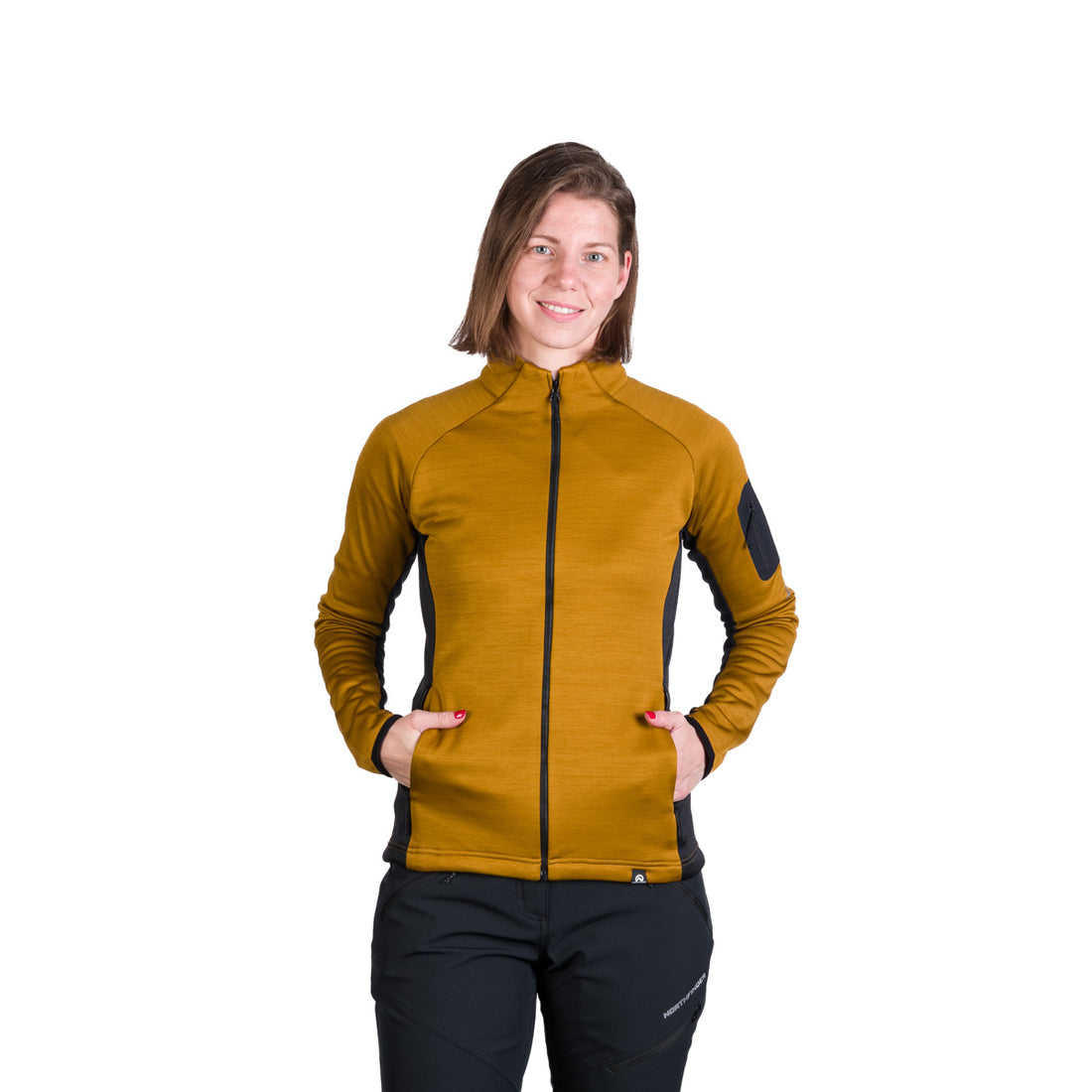 Women's hiking sweatshirt made of melange TAMARA fleece