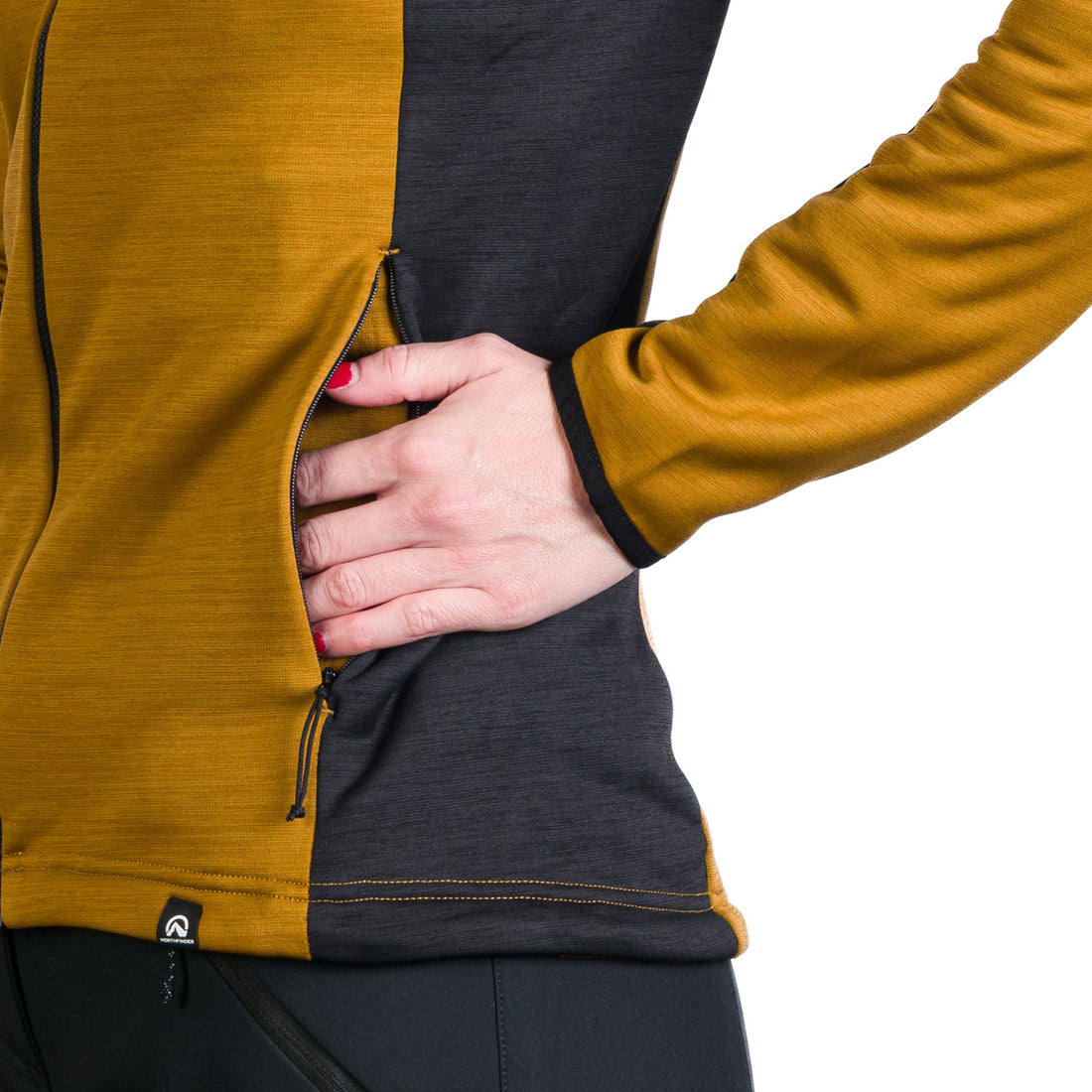 Women's hiking sweatshirt made of melange TAMARA fleece