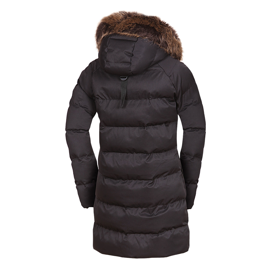 Women's insulated long jacket with fur JODY