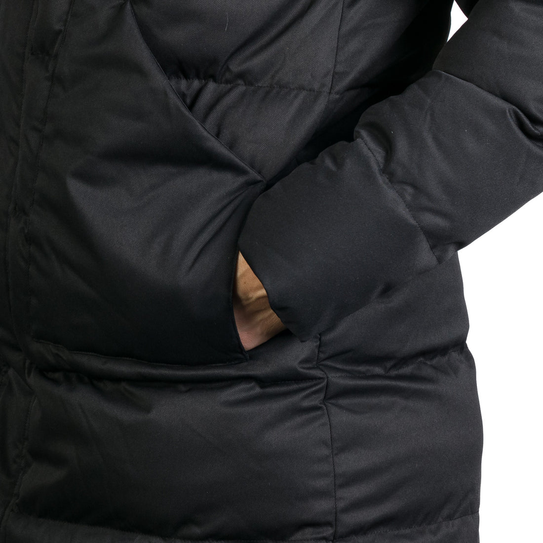 Women's insulated long jacket with fur JODY