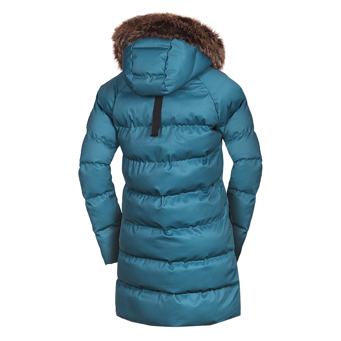 Women's insulated long jacket with fur JODY